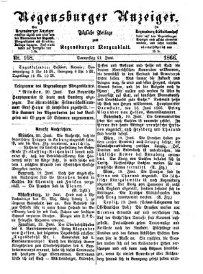 Regensburger Anzeiger Donnerstag 21. Juni 1866