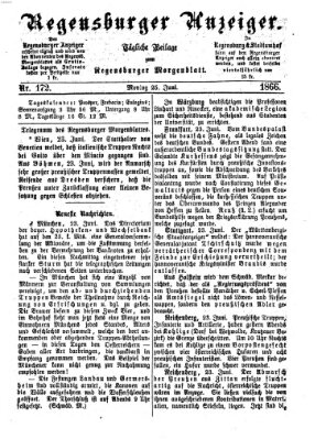 Regensburger Anzeiger Montag 25. Juni 1866