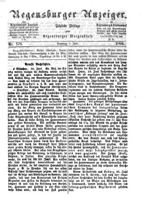 Regensburger Anzeiger Sonntag 1. Juli 1866