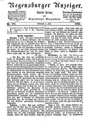 Regensburger Anzeiger Mittwoch 4. Juli 1866