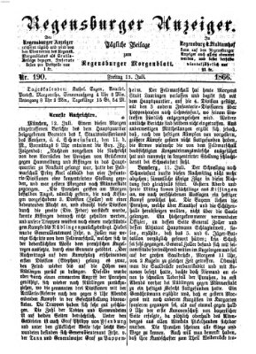 Regensburger Anzeiger Freitag 13. Juli 1866