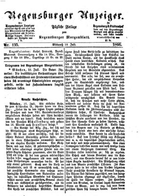 Regensburger Anzeiger Mittwoch 18. Juli 1866