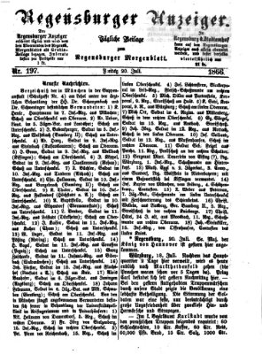 Regensburger Anzeiger Freitag 20. Juli 1866