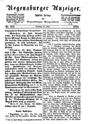 Regensburger Anzeiger Samstag 28. Juli 1866