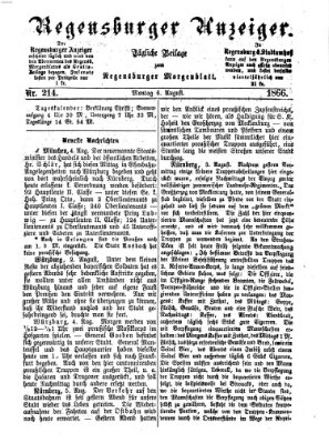 Regensburger Anzeiger Montag 6. August 1866