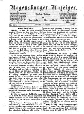 Regensburger Anzeiger Sonntag 19. August 1866