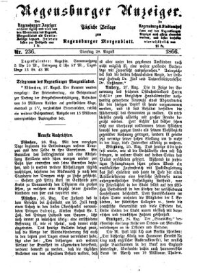 Regensburger Anzeiger Dienstag 28. August 1866