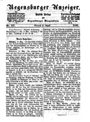 Regensburger Anzeiger Mittwoch 29. August 1866