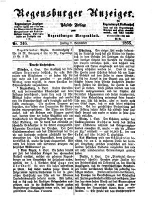 Regensburger Anzeiger Freitag 7. September 1866