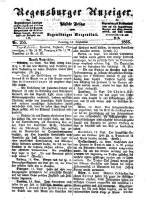 Regensburger Anzeiger Sonntag 16. September 1866