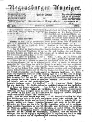 Regensburger Anzeiger Mittwoch 19. September 1866