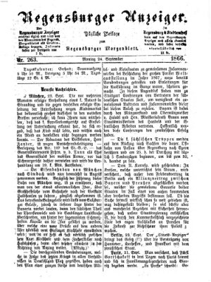 Regensburger Anzeiger Montag 24. September 1866