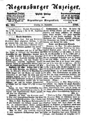 Regensburger Anzeiger Dienstag 25. September 1866