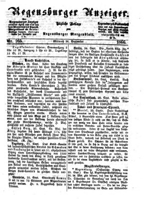 Regensburger Anzeiger Mittwoch 26. September 1866