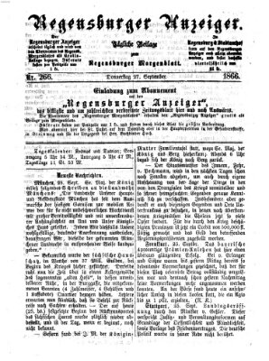 Regensburger Anzeiger Donnerstag 27. September 1866