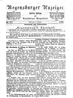 Regensburger Anzeiger Mittwoch 3. Oktober 1866