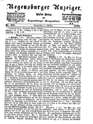 Regensburger Anzeiger Donnerstag 11. Oktober 1866