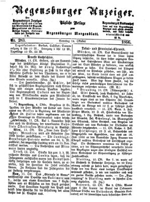 Regensburger Anzeiger Sonntag 14. Oktober 1866