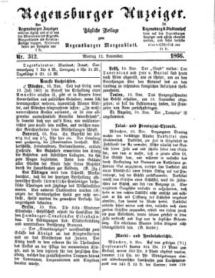 Regensburger Anzeiger Montag 12. November 1866