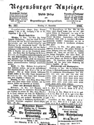 Regensburger Anzeiger Samstag 17. November 1866