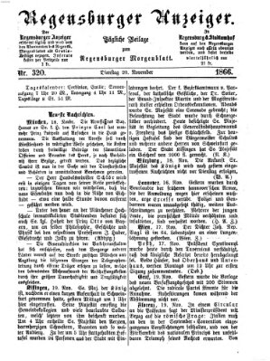 Regensburger Anzeiger Dienstag 20. November 1866