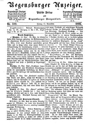 Regensburger Anzeiger Freitag 30. November 1866