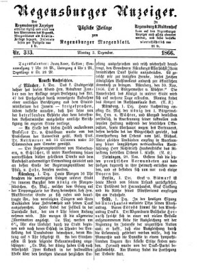 Regensburger Anzeiger Montag 3. Dezember 1866