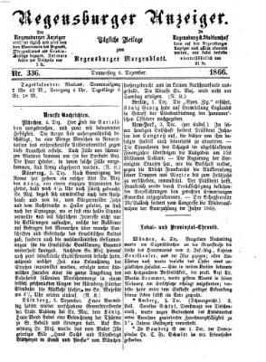 Regensburger Anzeiger Donnerstag 6. Dezember 1866