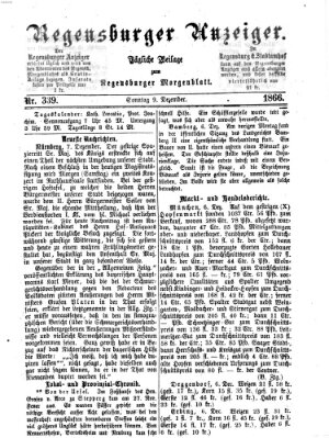 Regensburger Anzeiger Sonntag 9. Dezember 1866