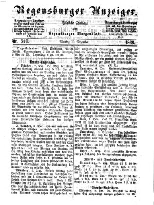 Regensburger Anzeiger Montag 10. Dezember 1866