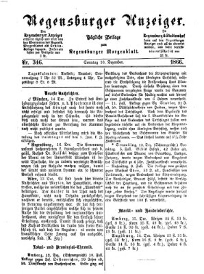 Regensburger Anzeiger Sonntag 16. Dezember 1866