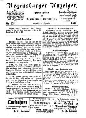 Regensburger Anzeiger Samstag 22. Dezember 1866