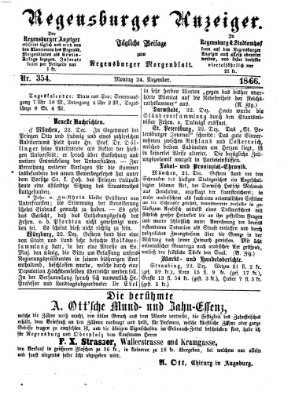 Regensburger Anzeiger Montag 24. Dezember 1866