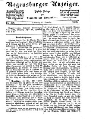 Regensburger Anzeiger Donnerstag 27. Dezember 1866