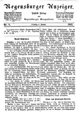 Regensburger Anzeiger Dienstag 8. Januar 1867