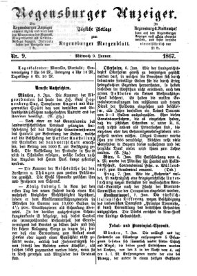 Regensburger Anzeiger Mittwoch 9. Januar 1867