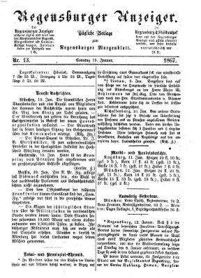 Regensburger Anzeiger Sonntag 13. Januar 1867