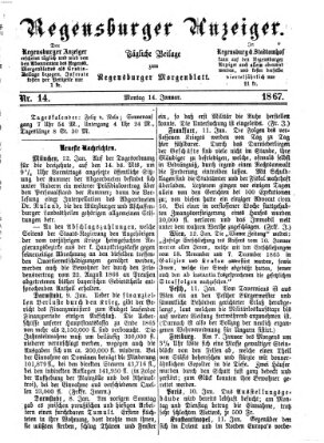 Regensburger Anzeiger Montag 14. Januar 1867