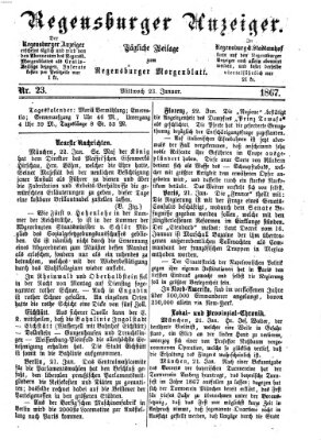 Regensburger Anzeiger Mittwoch 23. Januar 1867