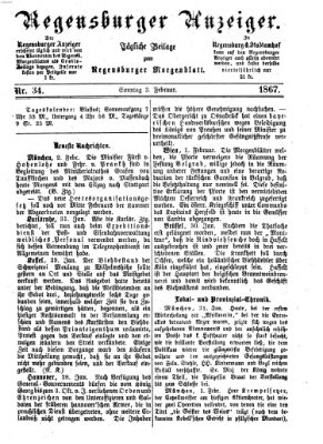 Regensburger Anzeiger Sonntag 3. Februar 1867