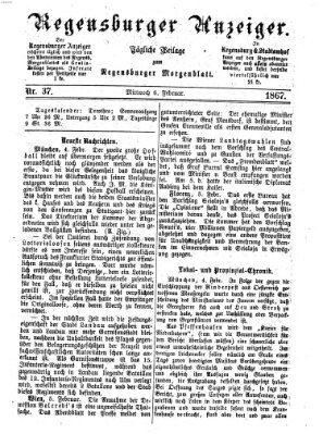 Regensburger Anzeiger Mittwoch 6. Februar 1867