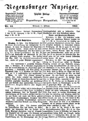 Regensburger Anzeiger Mittwoch 13. Februar 1867