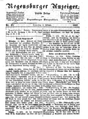 Regensburger Anzeiger Donnerstag 14. Februar 1867