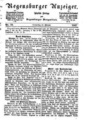 Regensburger Anzeiger Donnerstag 28. Februar 1867