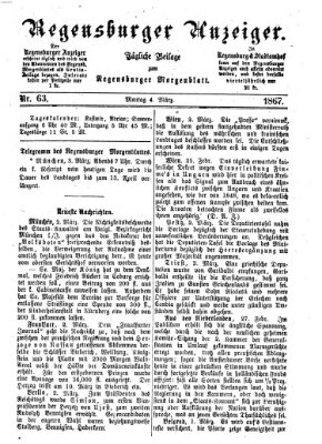 Regensburger Anzeiger Montag 4. März 1867