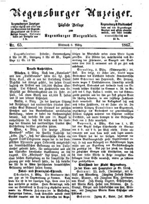 Regensburger Anzeiger Mittwoch 6. März 1867