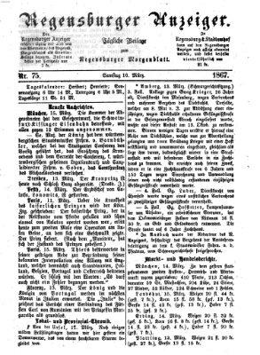 Regensburger Anzeiger Samstag 16. März 1867