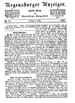 Regensburger Anzeiger Dienstag 19. März 1867