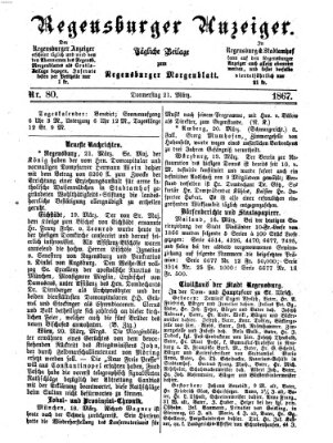 Regensburger Anzeiger Donnerstag 21. März 1867