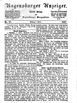 Regensburger Anzeiger Montag 8. April 1867